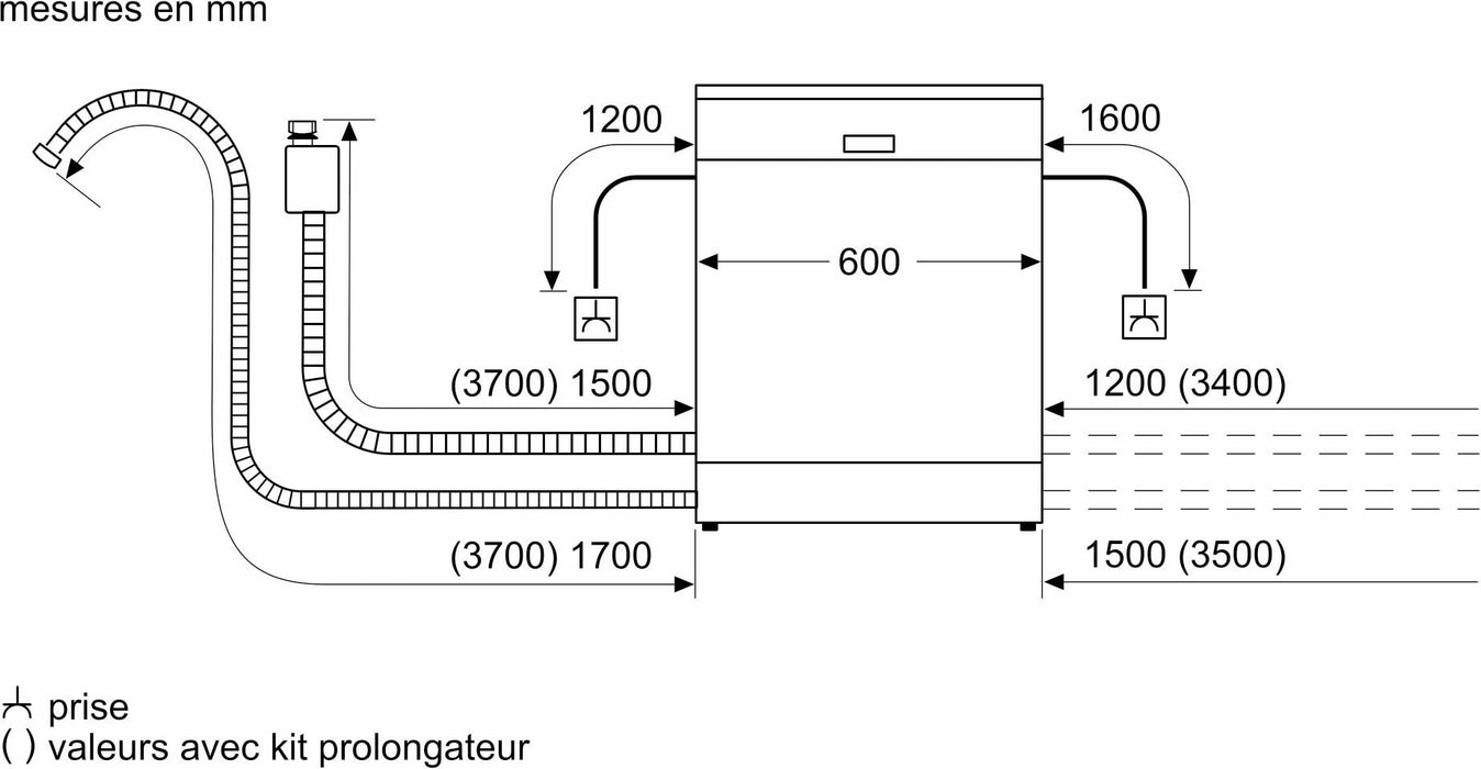 LAVE VAISSELLE POSE LIBRE BLANC SIEMENS SN23HW25UE