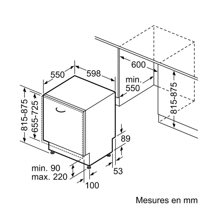 LAVE VAISSELLE BOSCH SMV26AX01F