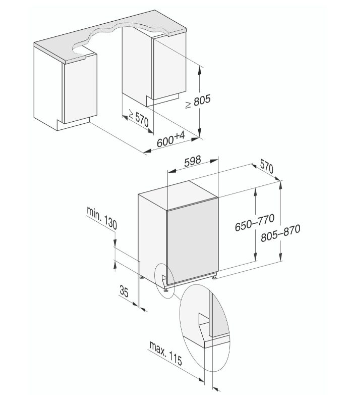 LAVE VAISSELLE TOUT INTEGRABLE MIELE G5350 SCVI