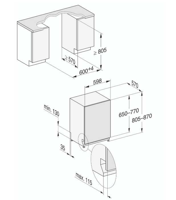 LAVE VAISSELLE TOUT INTEGRABLE MIELE G5350 SCVI