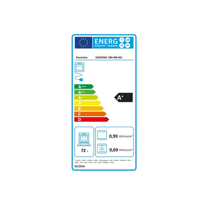 FOUR ENCASTRABLE PYROLYSE ELECTROLUX EOE6P56X