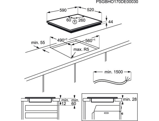 TABLE INDUCTION EIV63343 ELECTROLUX